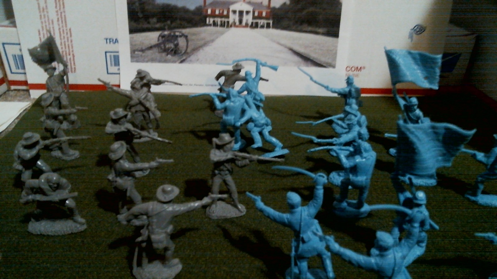 Toy Soldiers San Diego Civil War CSA Dismounted Cavalry Blue Gray Lot Of 31 New