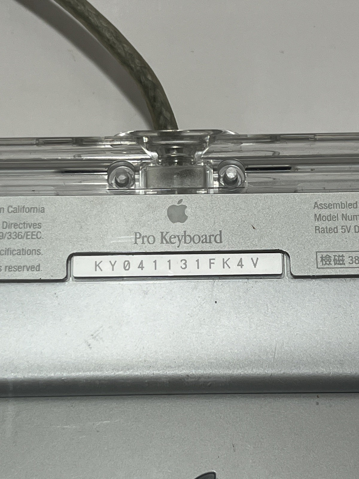 TESTED  Apple Full-Size Pro Keyboard M7803 USB Designed for Mac Computers VTG 