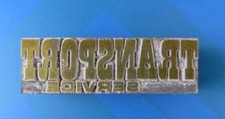 Transport Services Printer Printing Block Metal Plate Wood Vtg 