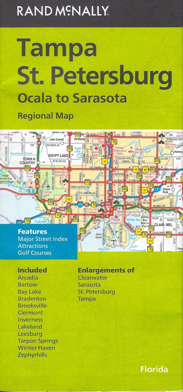 Tampa - St. Petersburg, Florida, Regional Metro Map, Minnesota, by Rand McNally