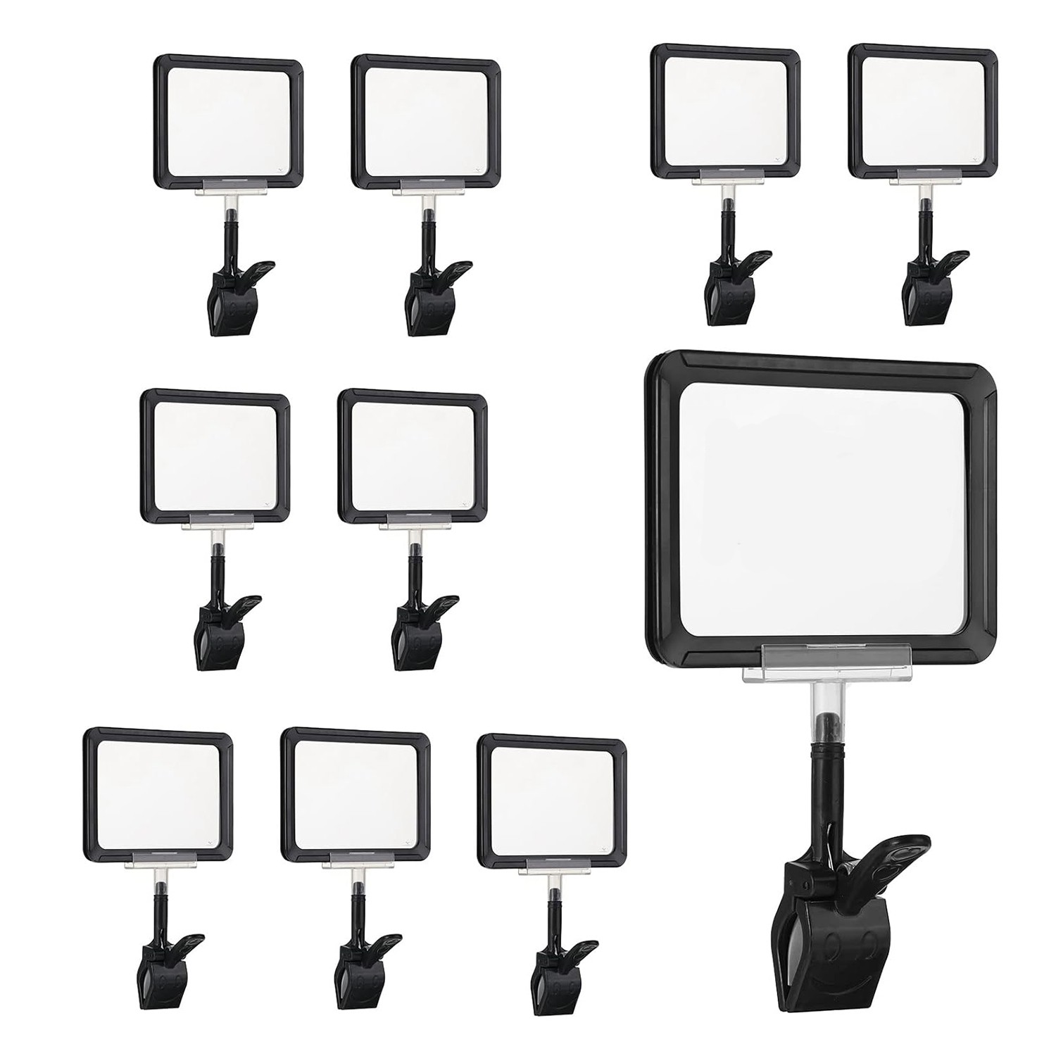 10 PCS Clip on Sign Holder Rotatable Label Clips Sign Holding Clamp 15X11cm Z9G9