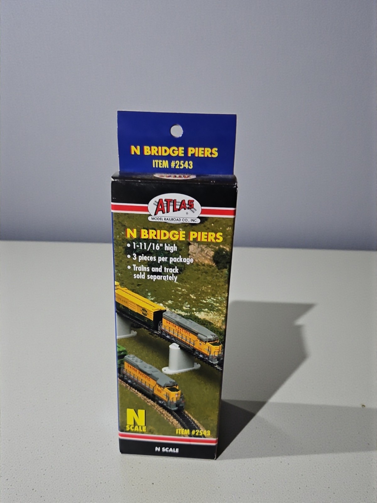 ATLAS 2543 N Scale Bridge Piers 1-11/16 inch High (Set of 3)