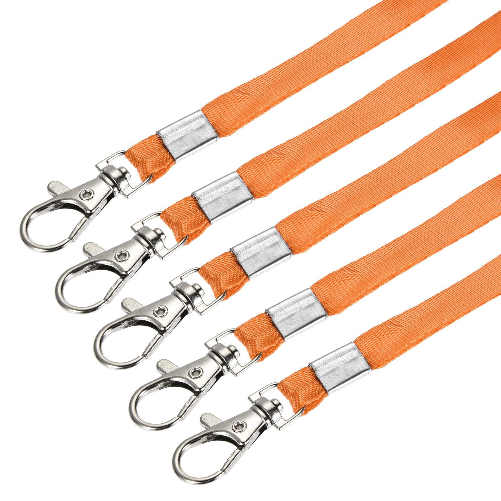 Plate lanyards, neck strap swivel lanyard hook clamp, orange 50pcs