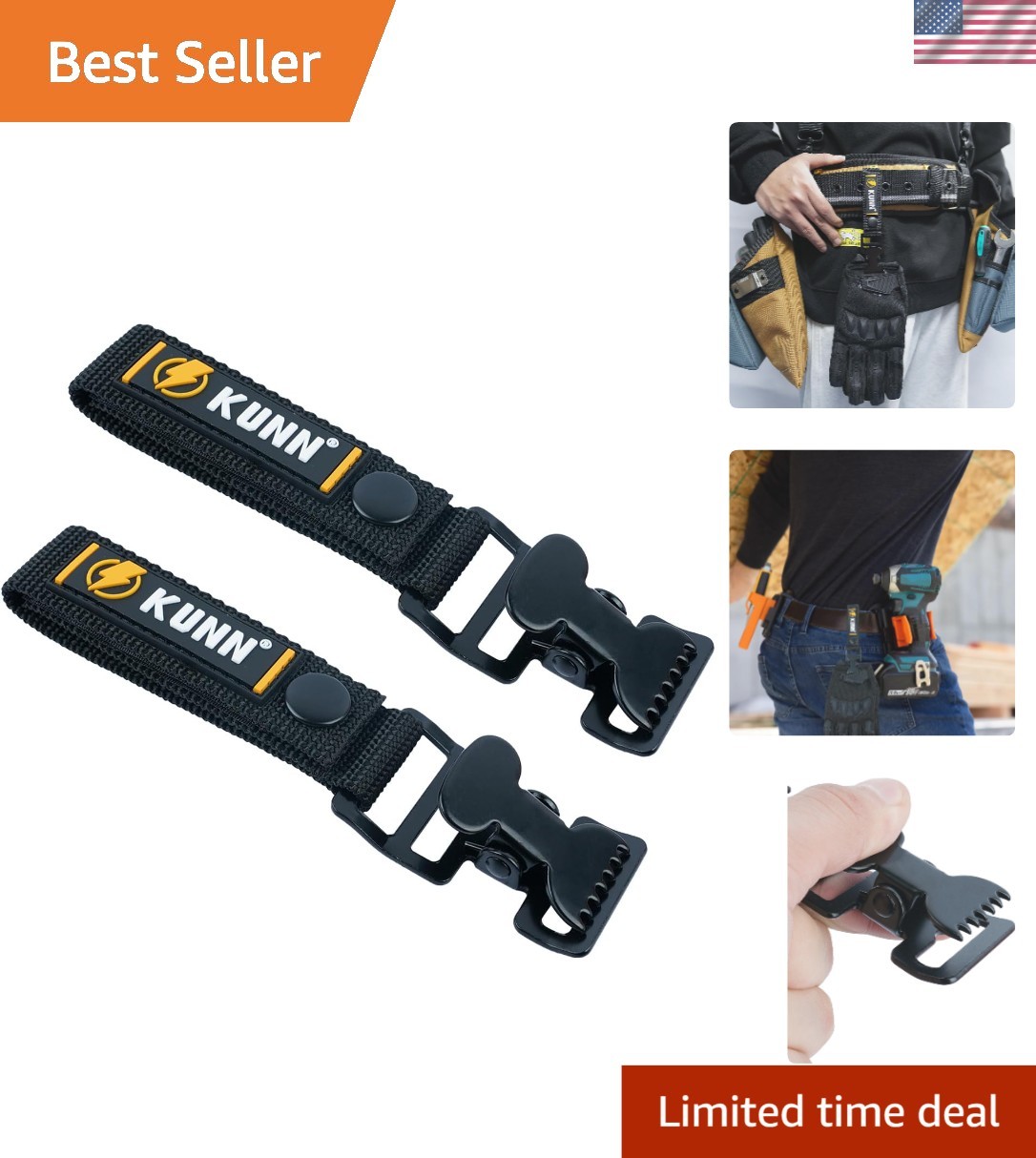 Abrasion-Resistant Glove Holder with Snap Closure - Essential for Firefighters