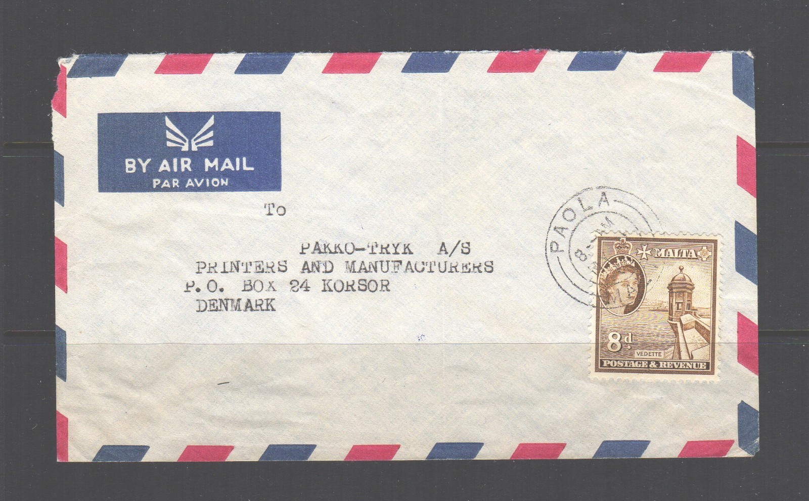 Malta 1961 'PAOLA' Cancel
