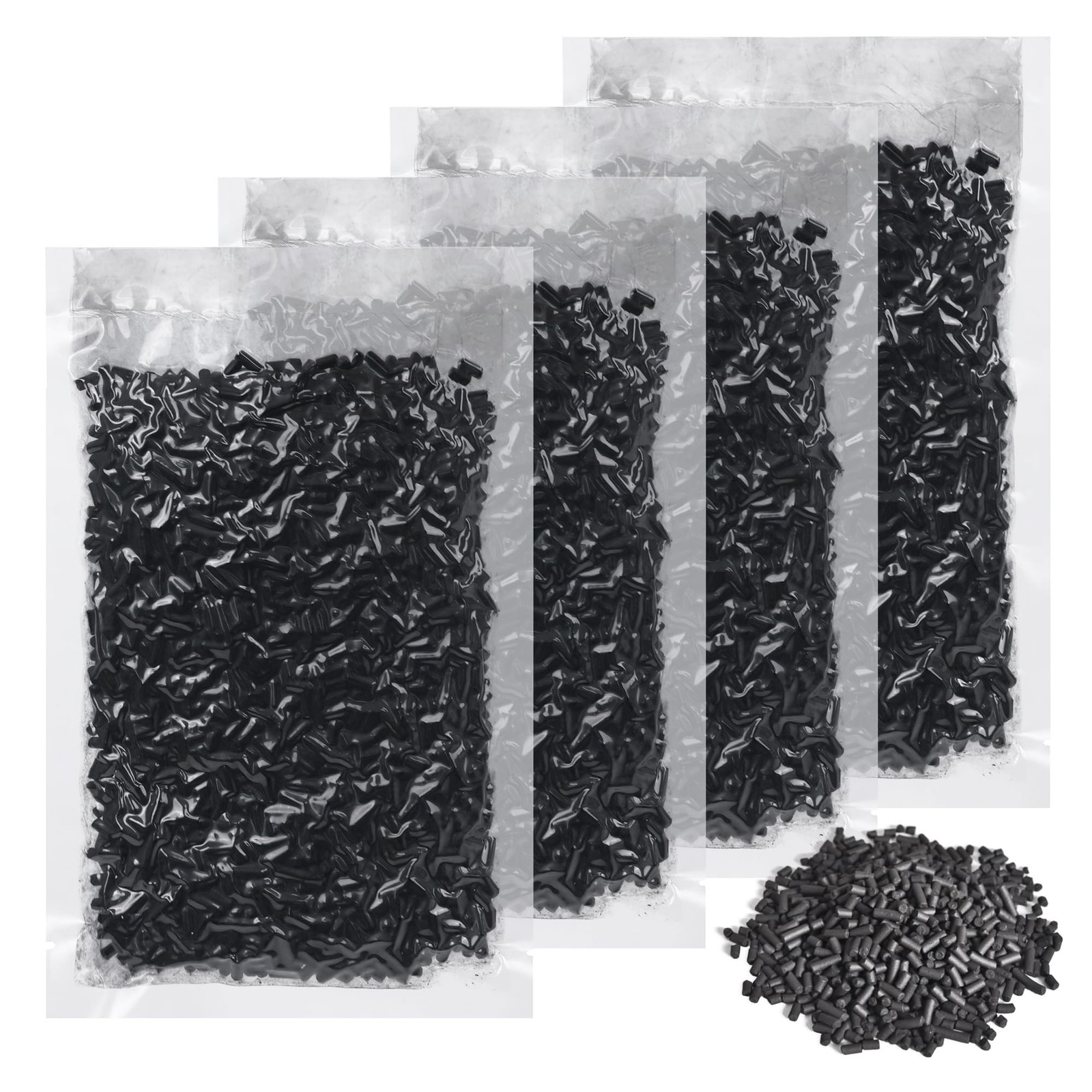 4 Packs 210g Odor Absorbing Activated Carbon Filter Refills for Smart Waste K...