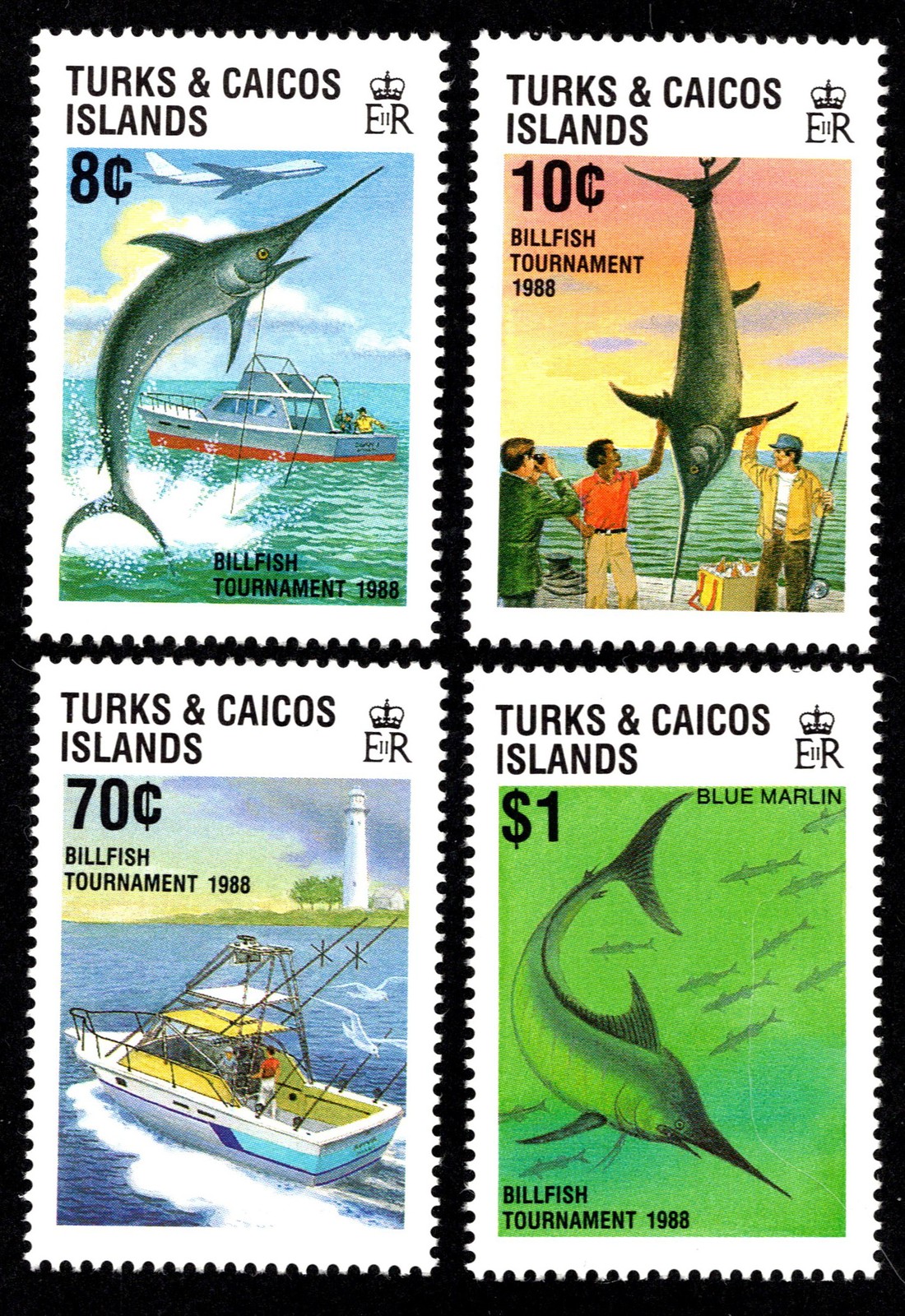 Turks and Caicos Islands Scott 752-755 Mint never hinged.