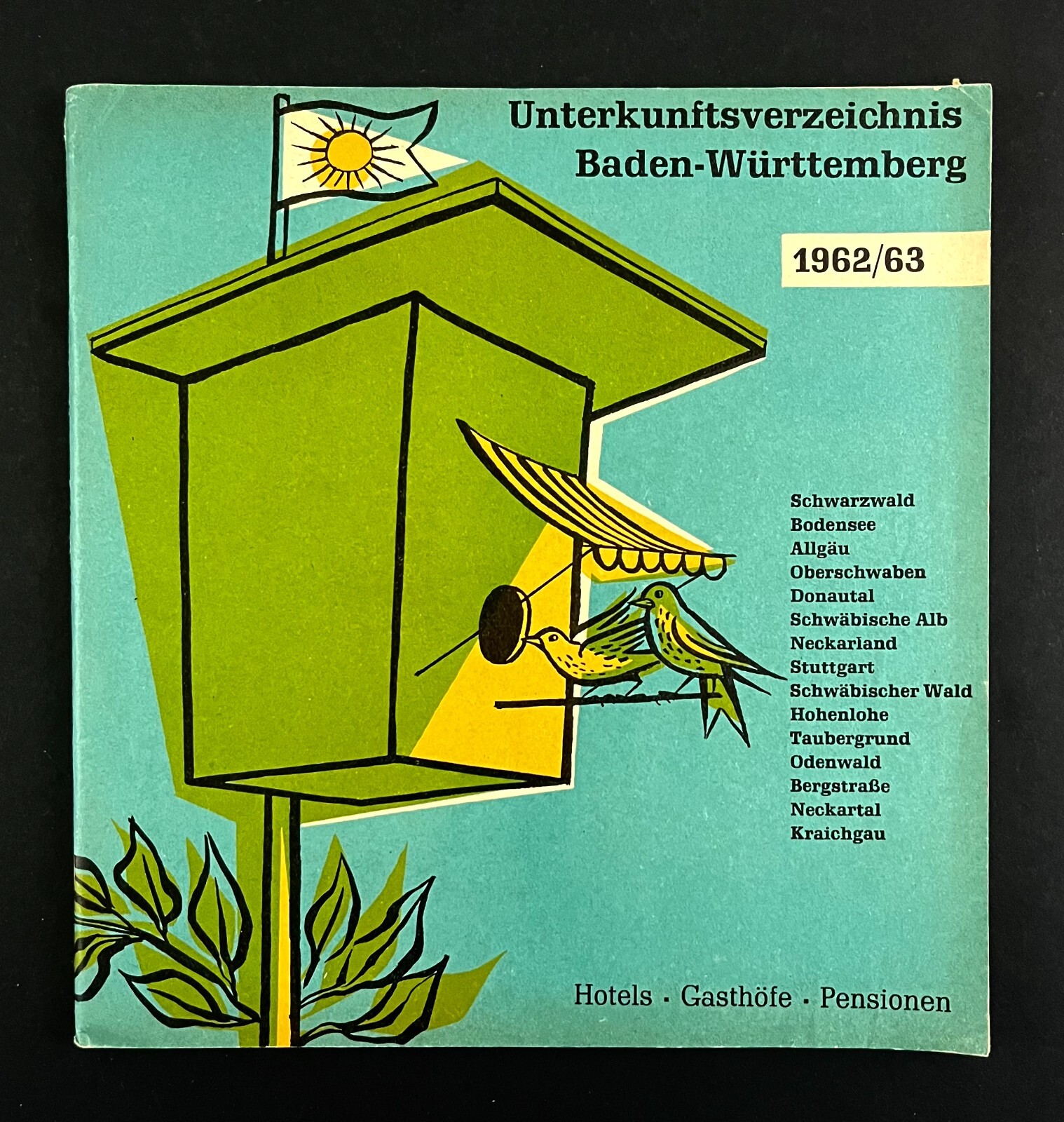 1962-63 Baden-Wurttemberg Germany Hotel Guide Tourist Vintage Booklet Map