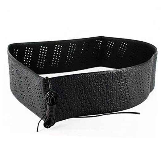 Black Lace-On Steering Wheel Cover Grip Classic Stretch Accessory Auto Vehicle 