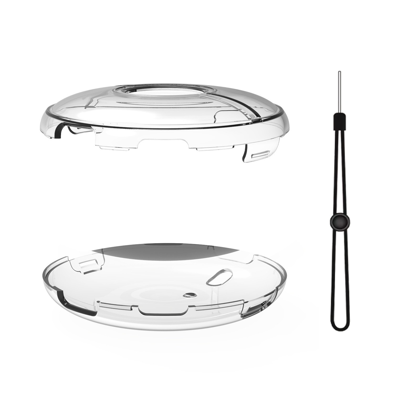 Crystal Protective Cover Case with Anti-fall Hand Strap For Pokémon GO Plus+ L