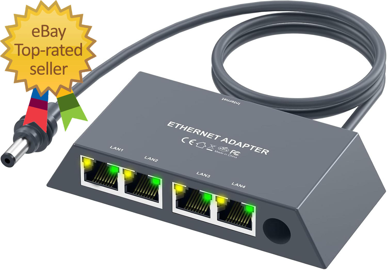 For Starlink Gen3/Mini Ethernet Adapter with 4 RJ45 Ports Multi Ports Starlink