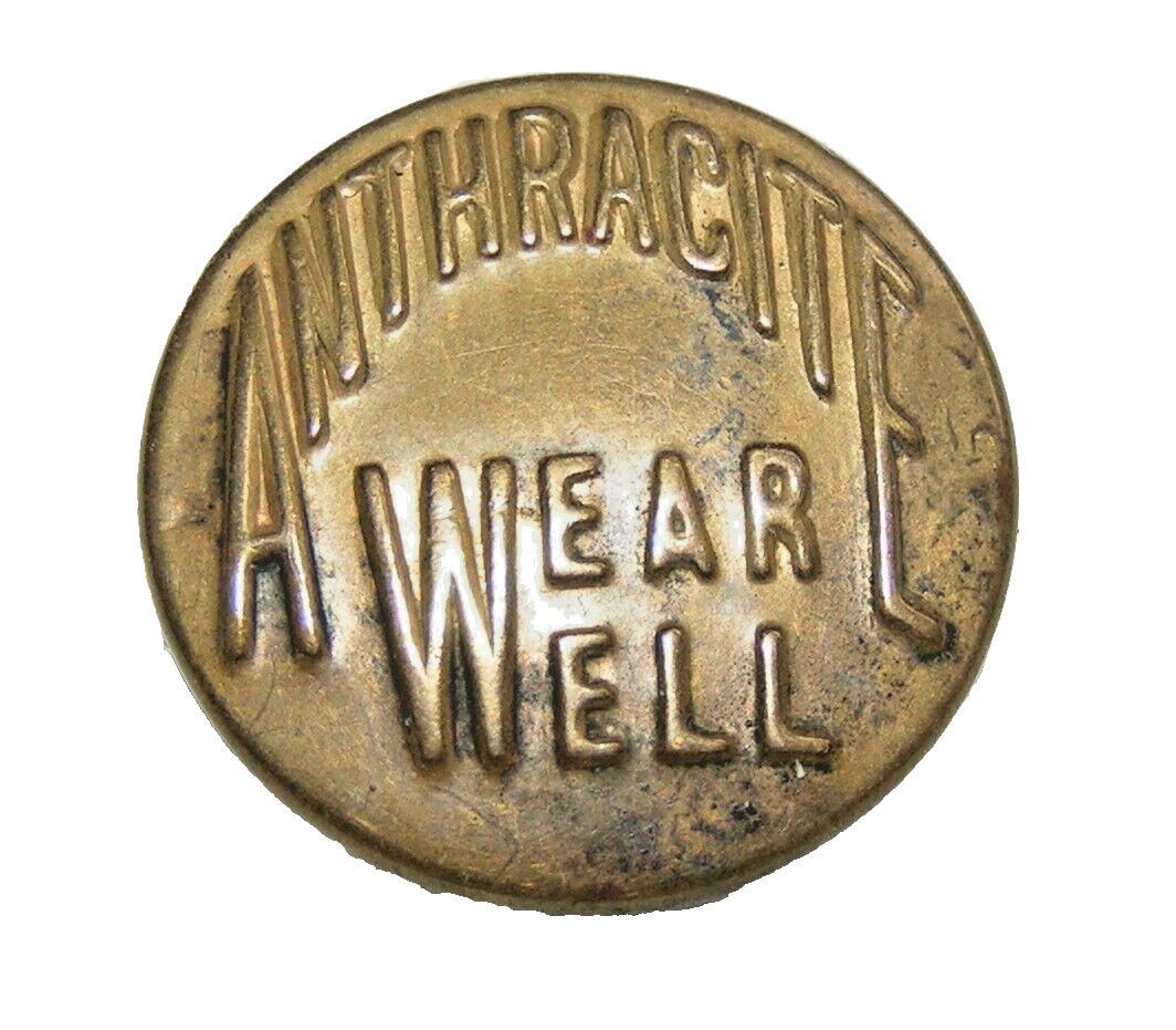 Vintage Anthracite Wear Well Brand Overall Wobble Shank Button