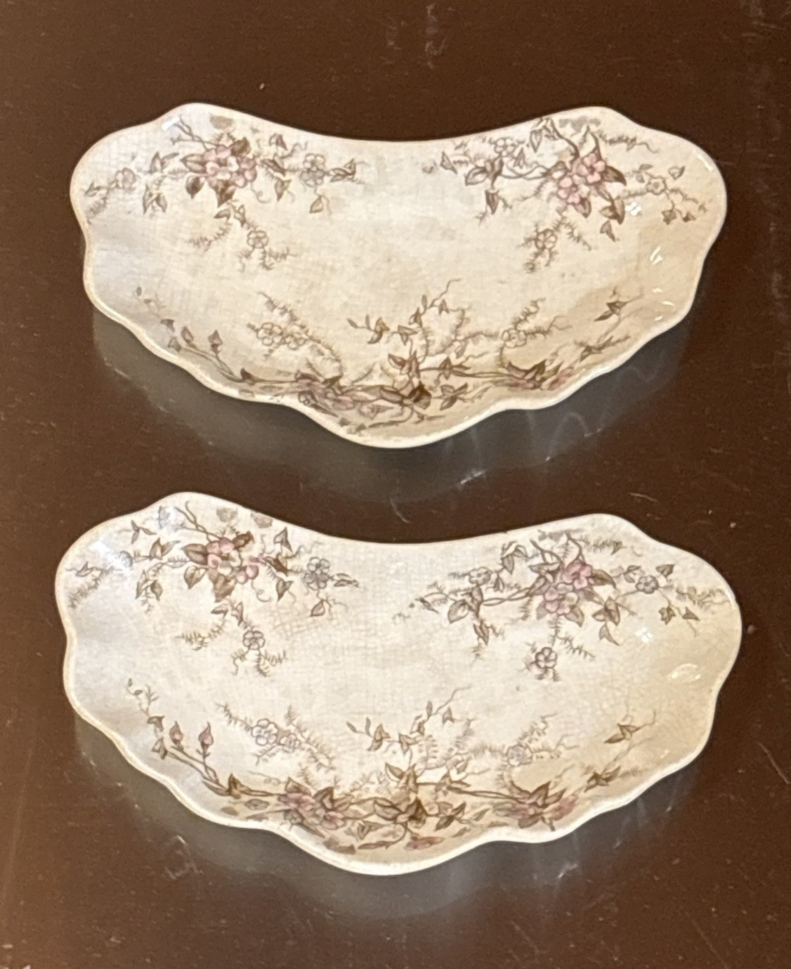 Antique Alfred Meakin, Melton bone dish/trinket dish set of 2. England Beautiful
