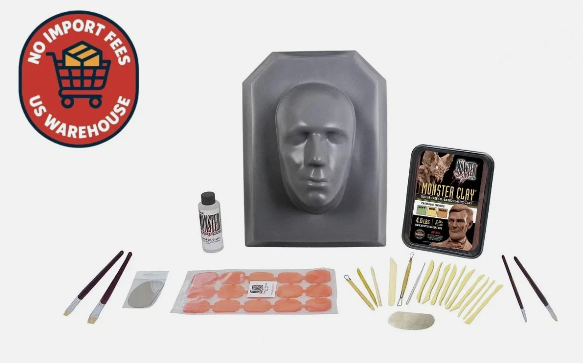 Monster Makers STAGE One: Half Mask Sculpting Kit - Latex Mask Sculpture NEW