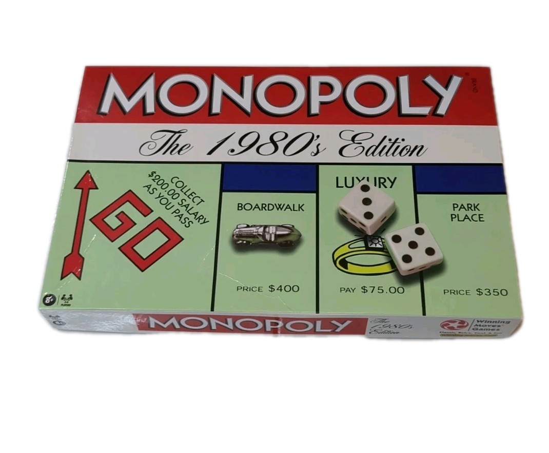 SEALED Monopoly Board Game "The 1980's Edition"- New - Ages 8+