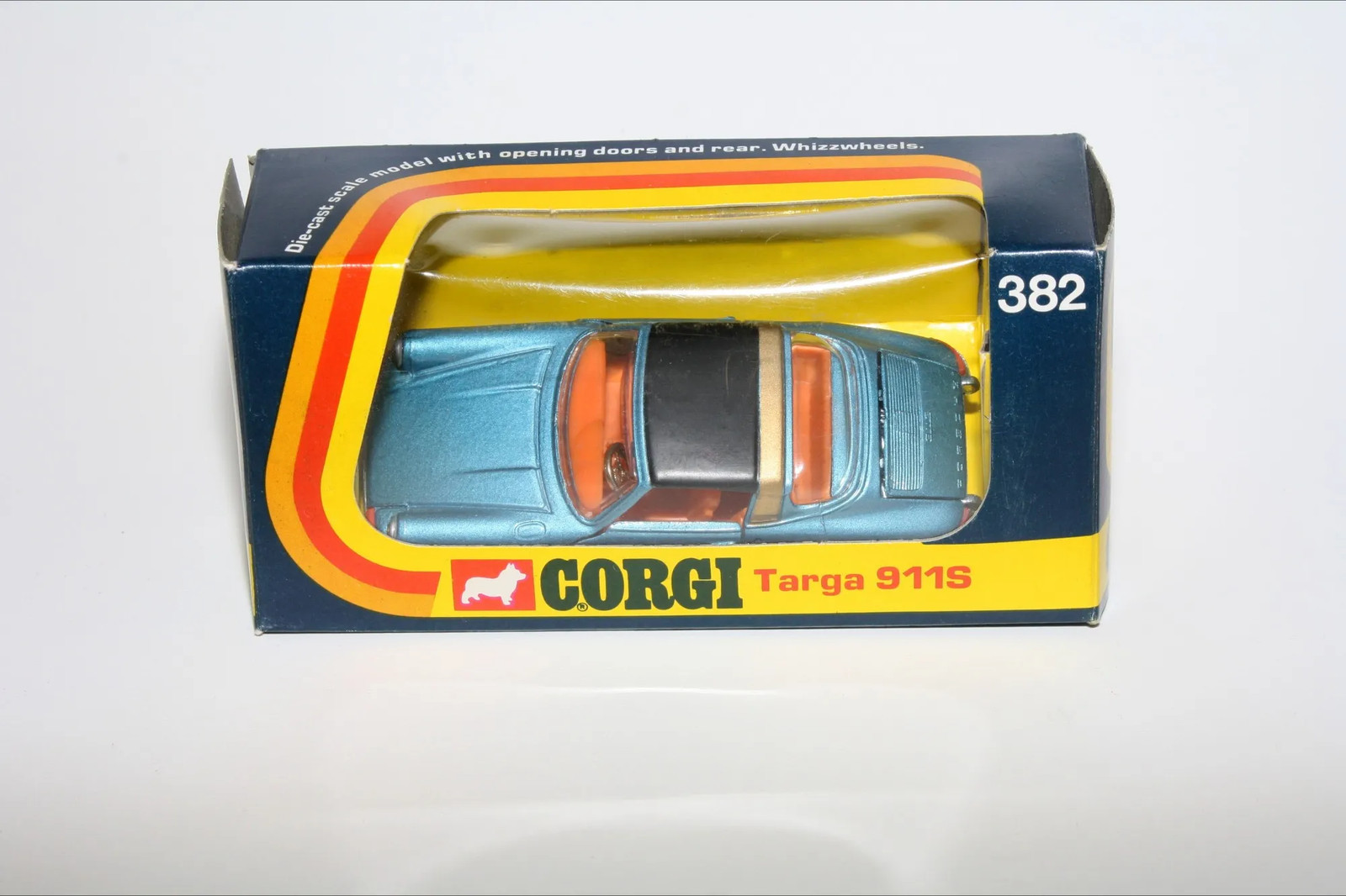 Corgi 382  Porsche Targa 911s, Met Blue,  Mint in Excellent Original Box