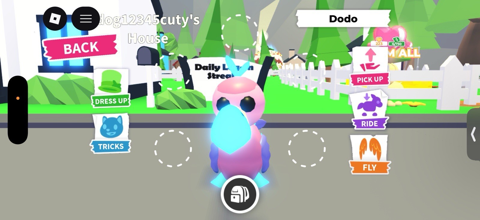 Adopt Me! Neon Fly Ride Dodo Virtual Pet Game Item