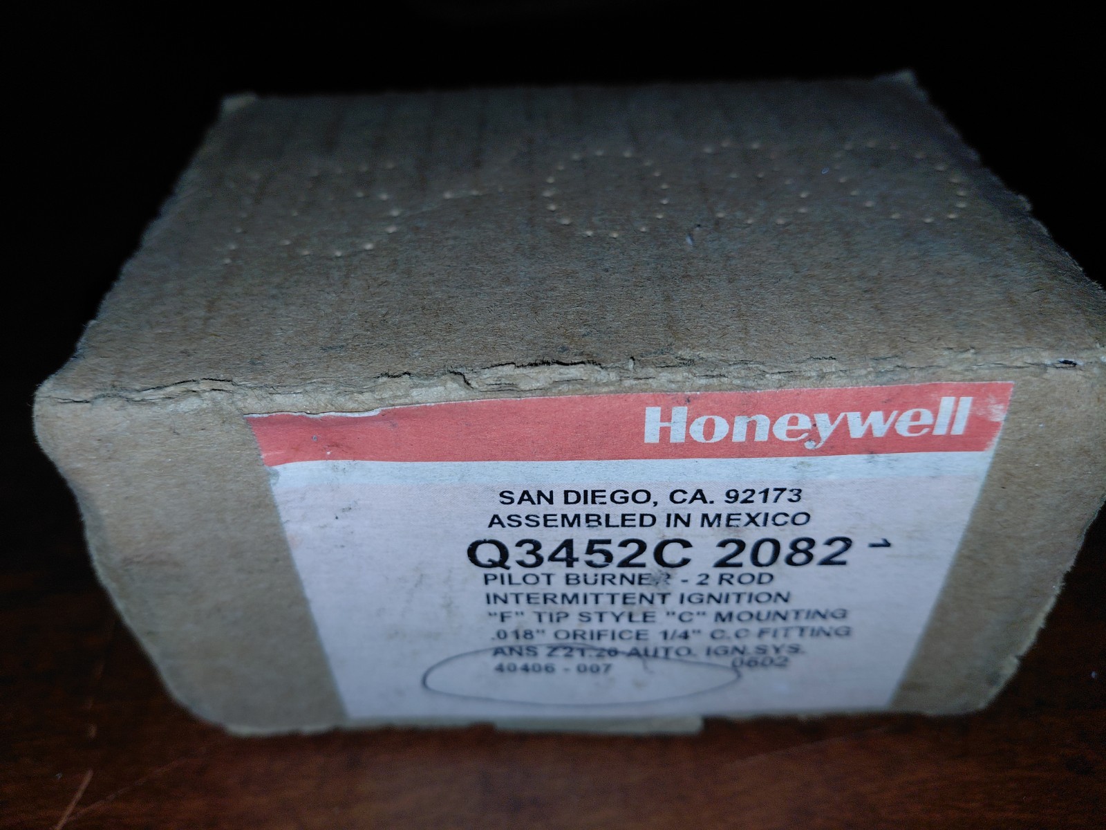 q3452c 2082 pilot burner intermittent ignition