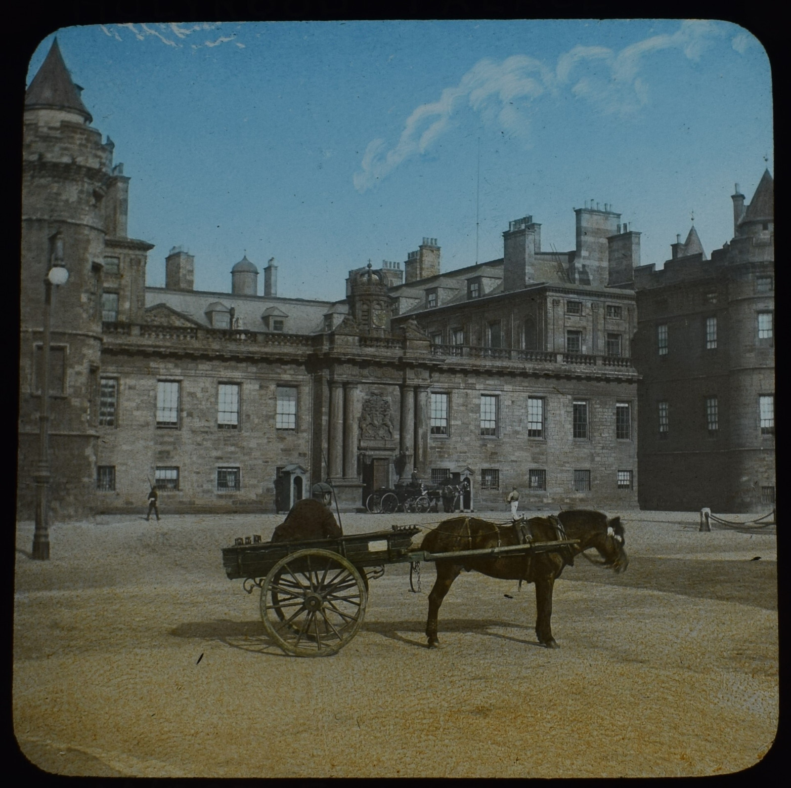 HOLYROOD PALACE WEST FRONT EDINBURGH SCOTLAND C1890 Magic Lantern Slide PHOTO