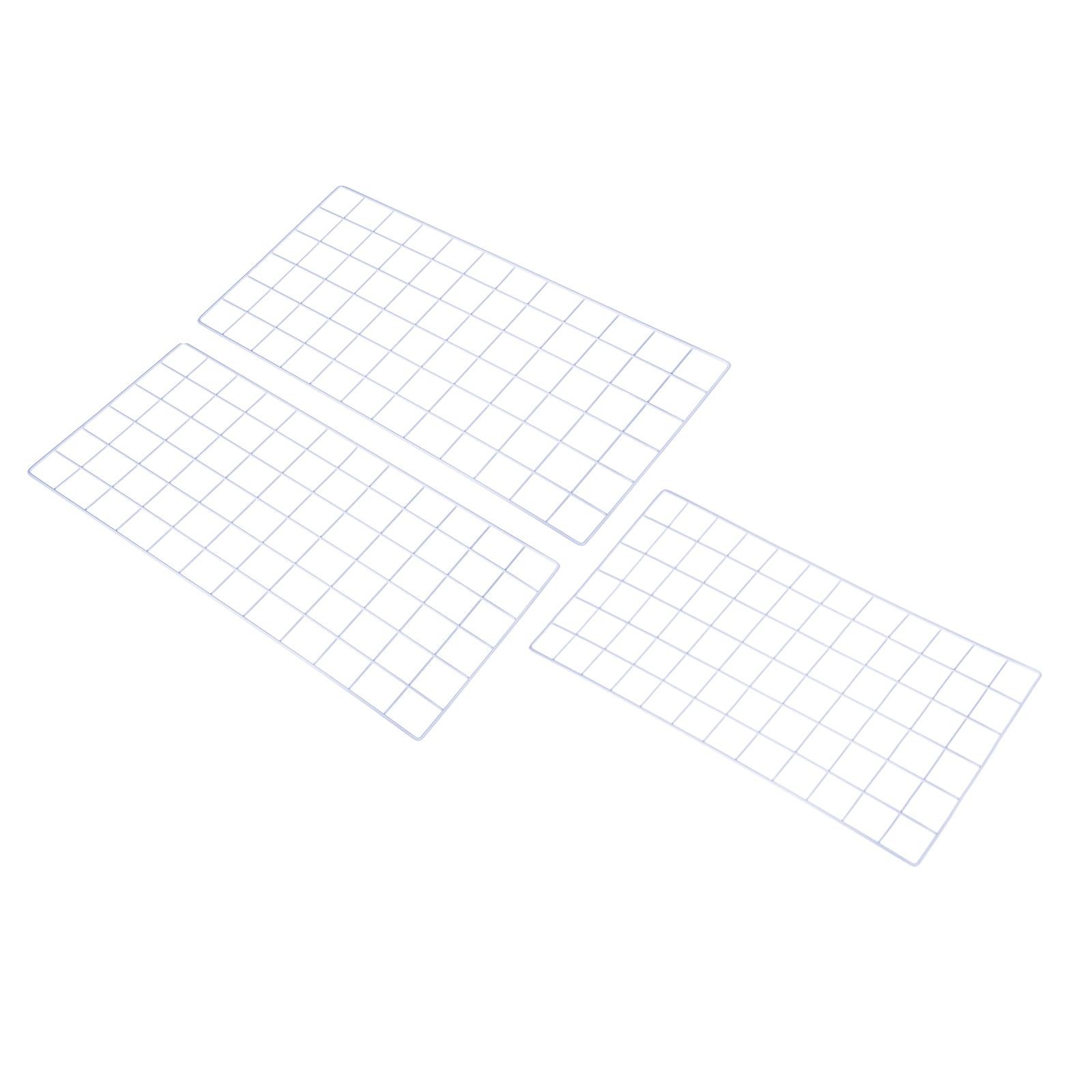 24"x12" Wire Grid Panel, 3pcs for Home Office, White
