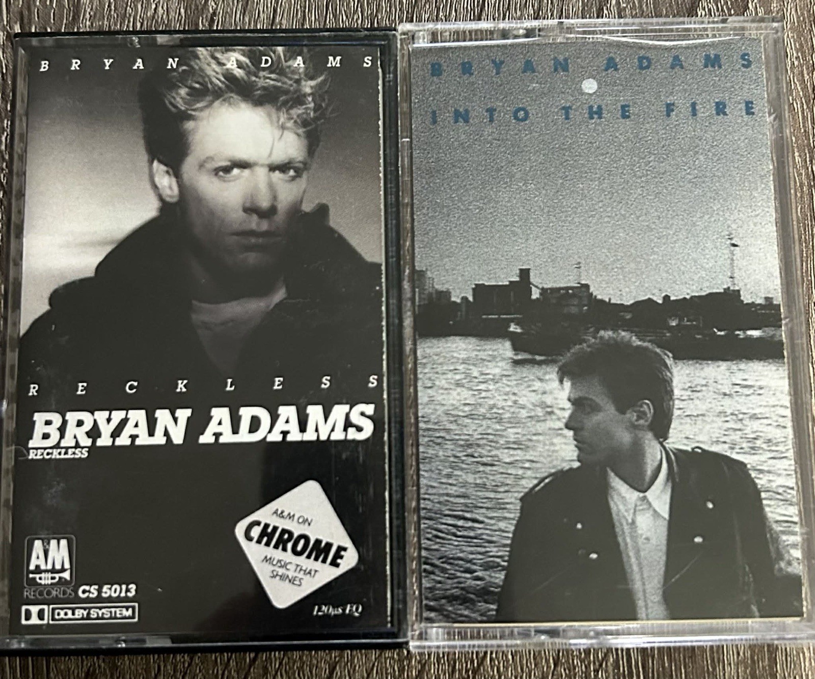 Bryan Adams 2 Cassette Lot: Into The Fire & Reckless