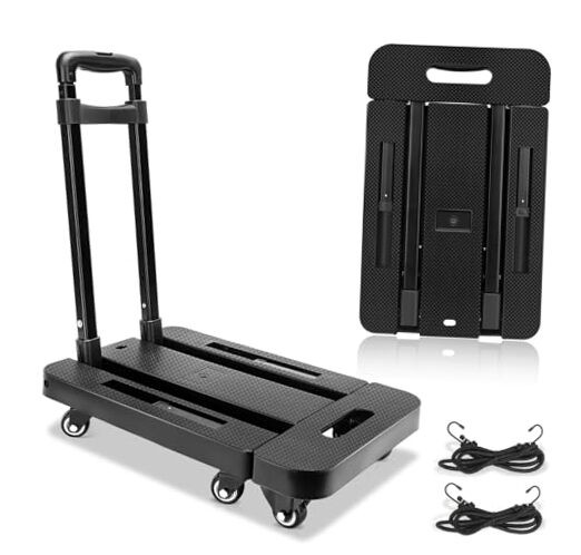 Hand Truck Dolly, Folding Hand Truck - Dolly Cart for Moving 500 LB Heavy Duty 