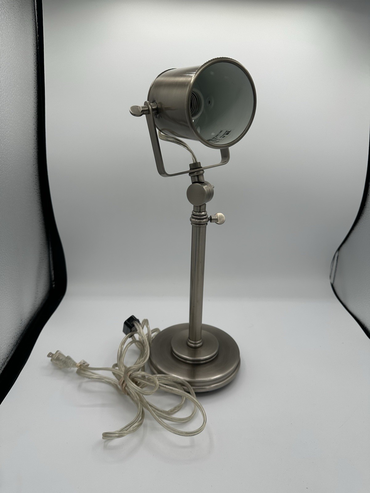 Pottery Barn Photographers Task Lamp Brushed Adjustable Desk Table Light HTF