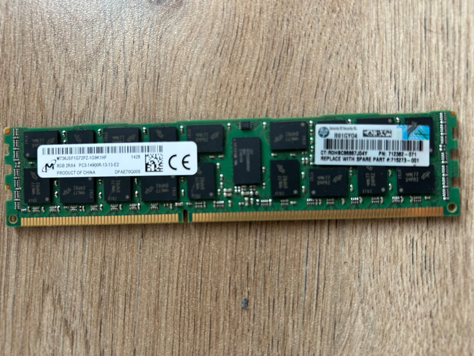 8Gb 2Rx4 PC3-14900R-13-13-E2 Server RAM