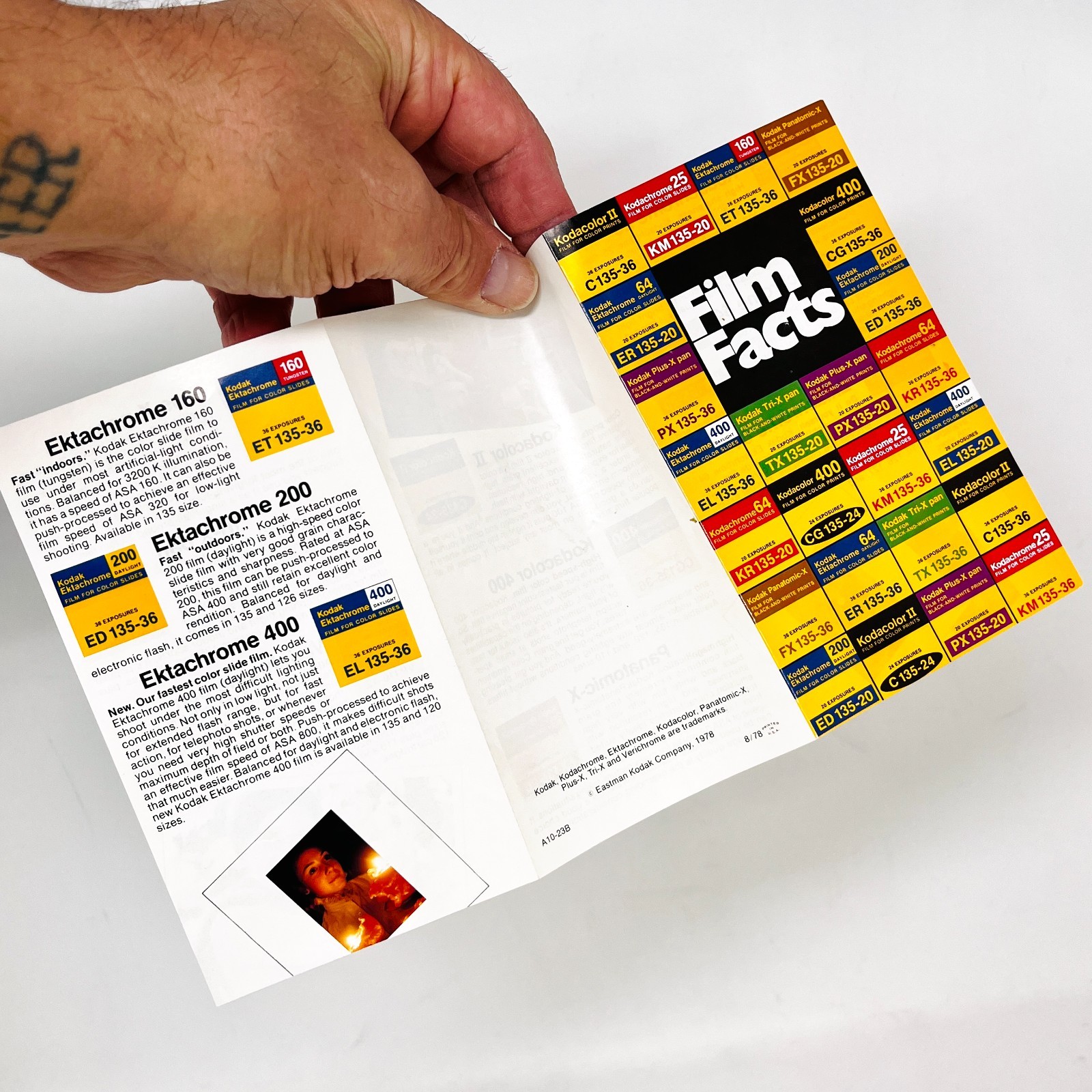Vintage [1978] Kodak FILM FACTS Brochure A10-23B