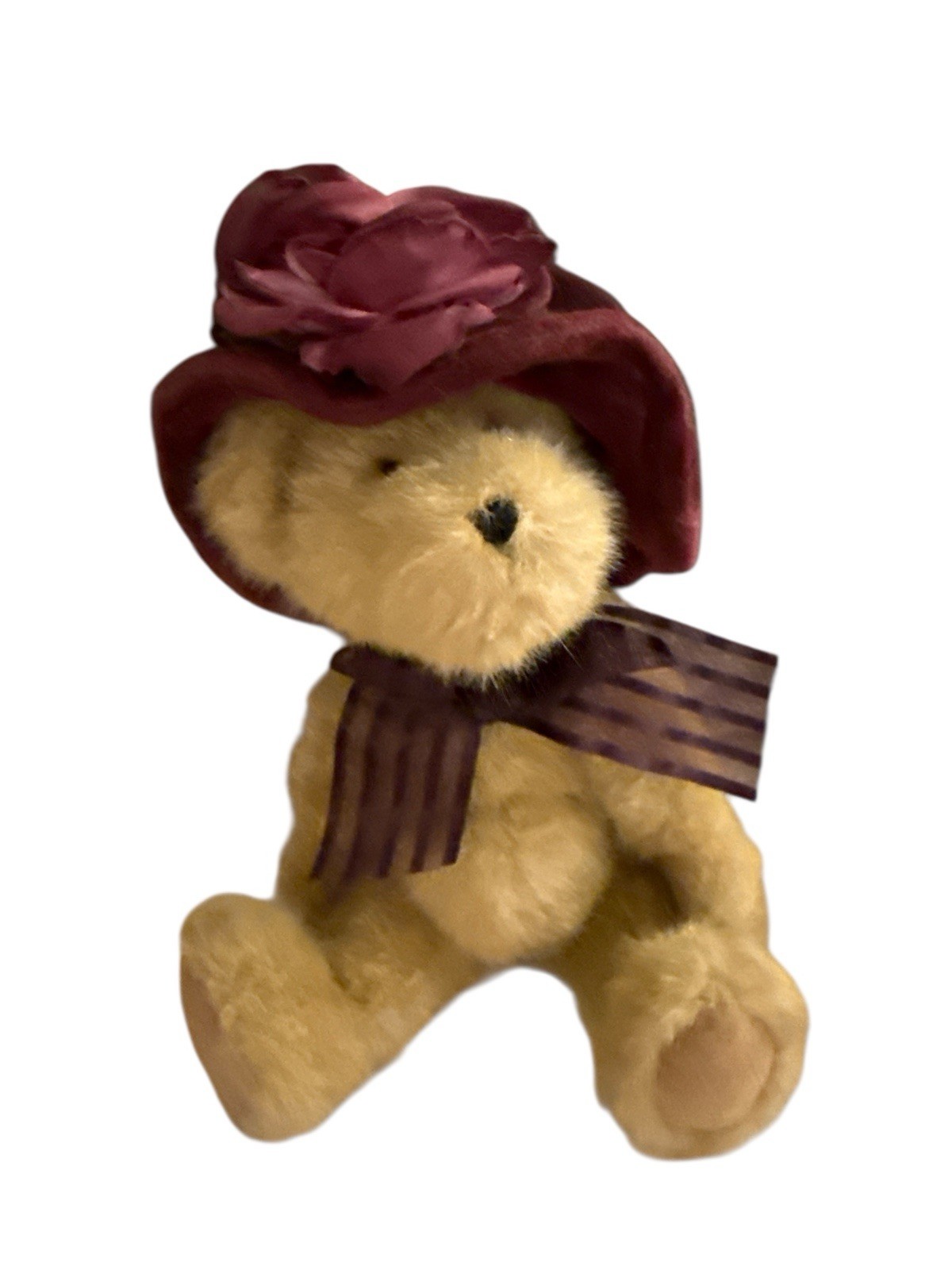 Boyd's Bears Jeannine De Bearvoire 7" Light Brown Plush Bear Purple Hat #904226-