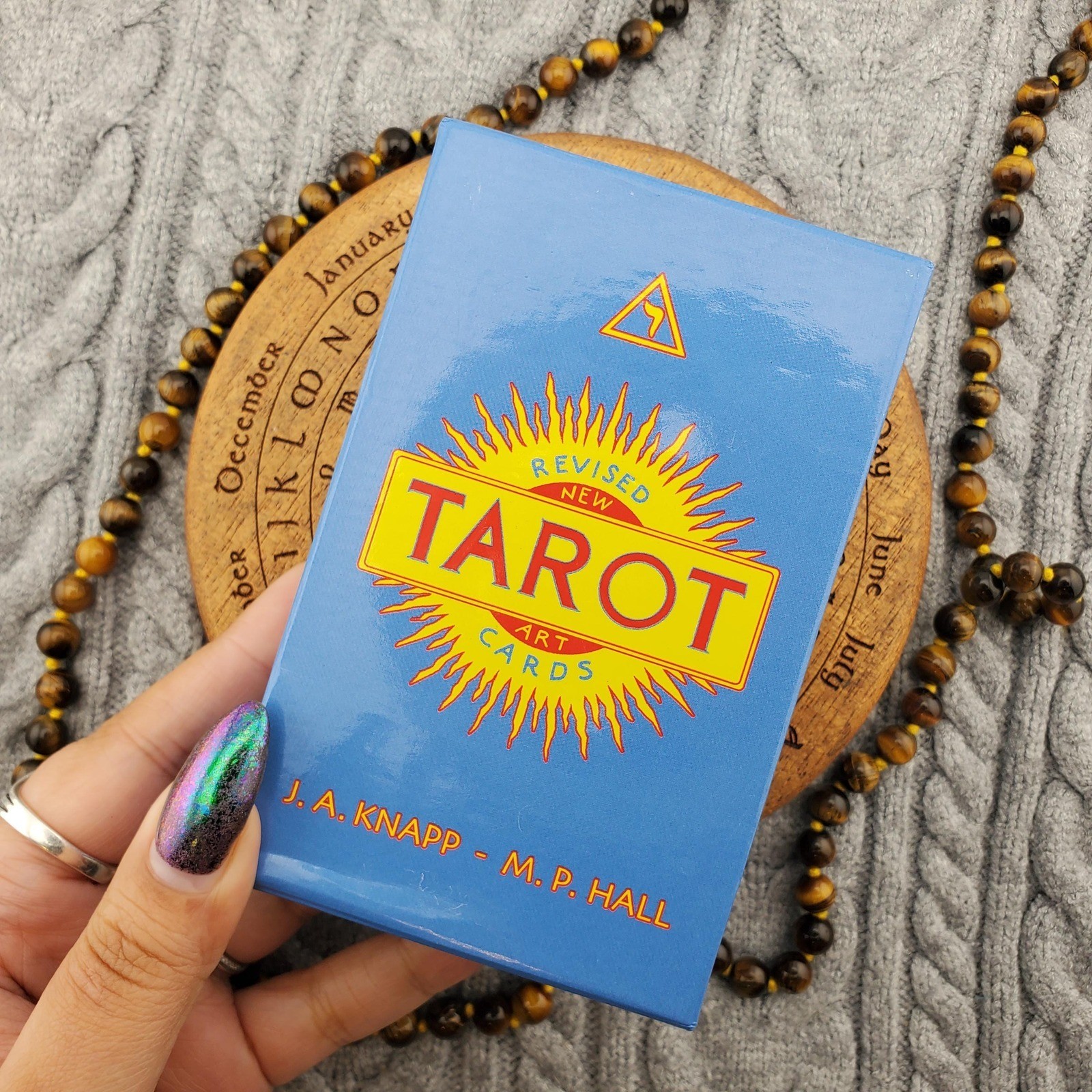 Revised Tarot Cards by J A Knapp M P Hall 78 Card Tarot Deck USED