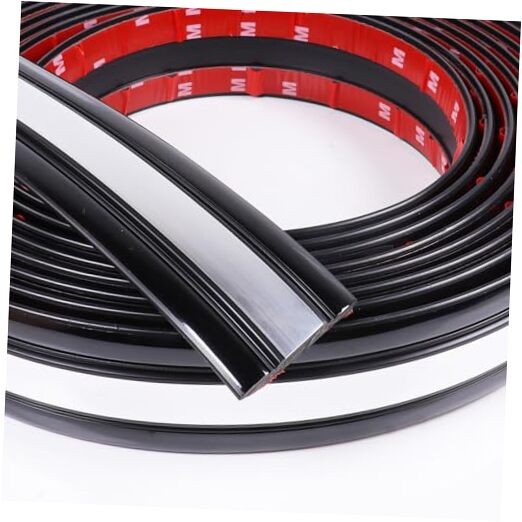1-11/16" Wide Heavy Duty Automotive Chrome Trim 18Feet Black with Chrome