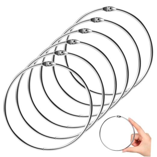 Pack Loose Leaf Binder Rings Extra Large Nickel Plated Steel Key 4 Inch 6