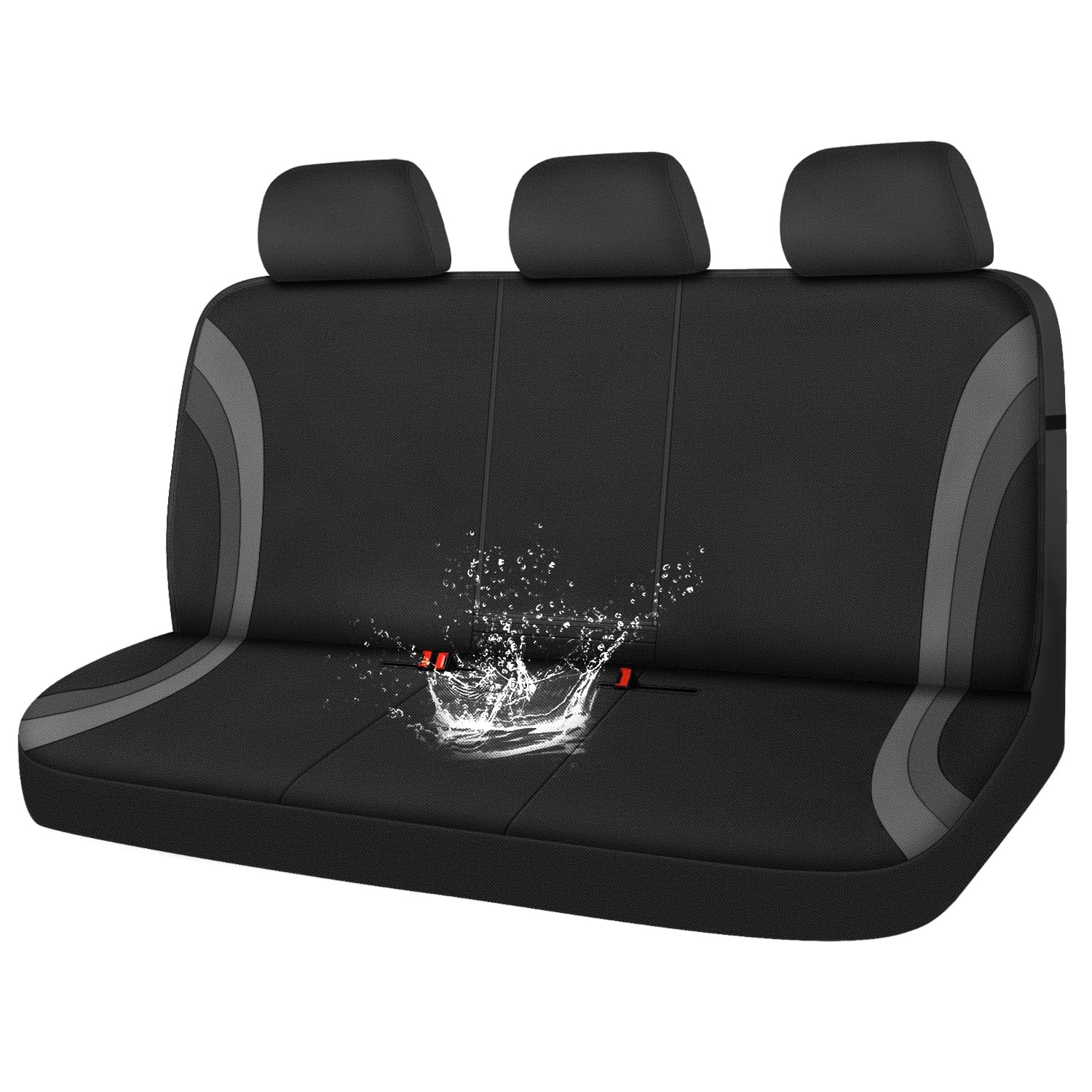 EVA Waterproof Back Seat Cover,Gray Bench Seat Cover, Rear Seat Cover Univers...