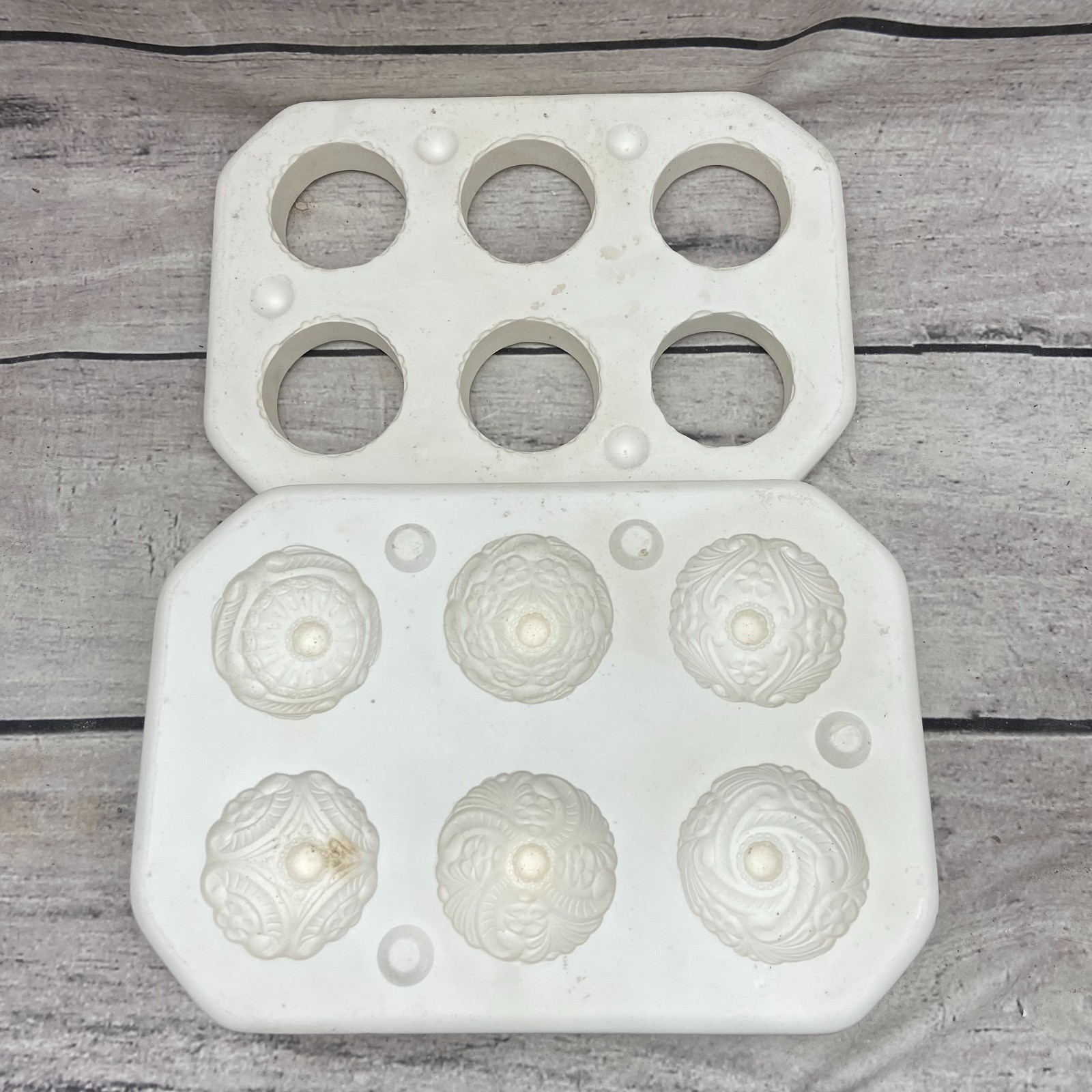 Vintage 1990 Dona’s Ceramic Casting Mold Carved Ornaments Tops #D-811