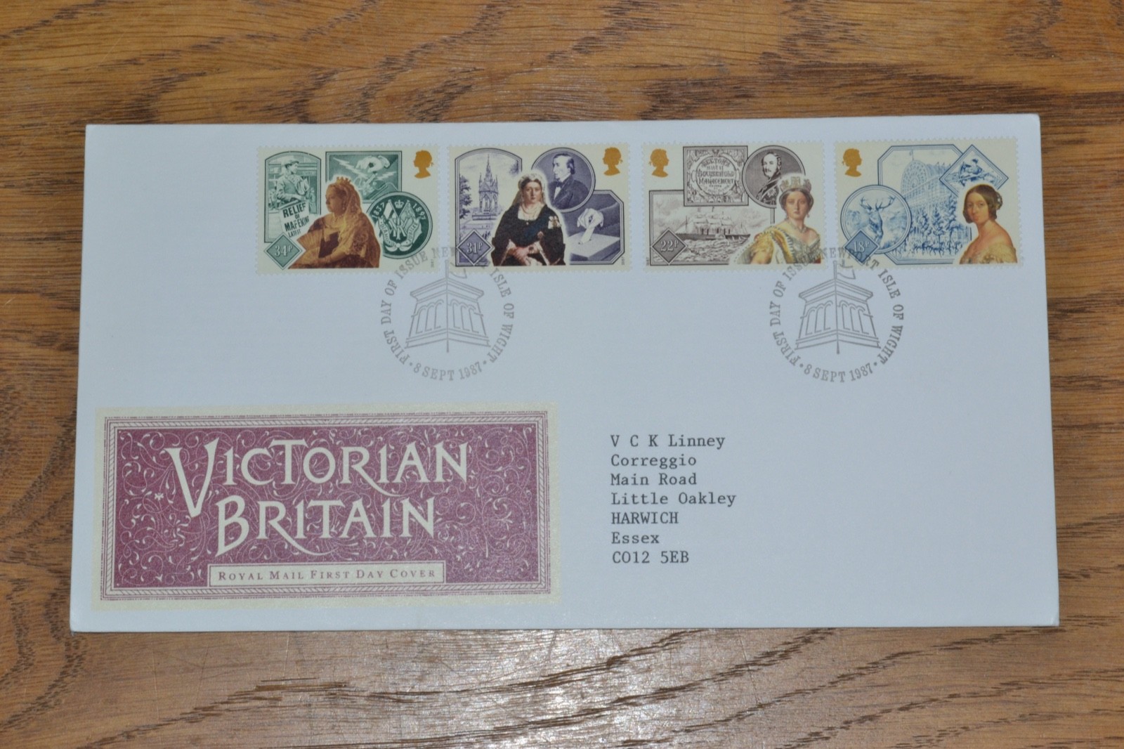 September 1987 Royal Mail First Day Cover; Victorian Britain; Isle of Wight
