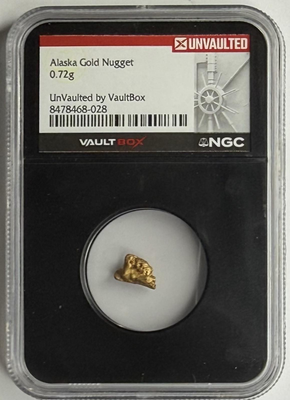 Alaska Gold Nugget 0.72g NGC Certified ‼️BLACK CORE BY VAULTBOX‼️