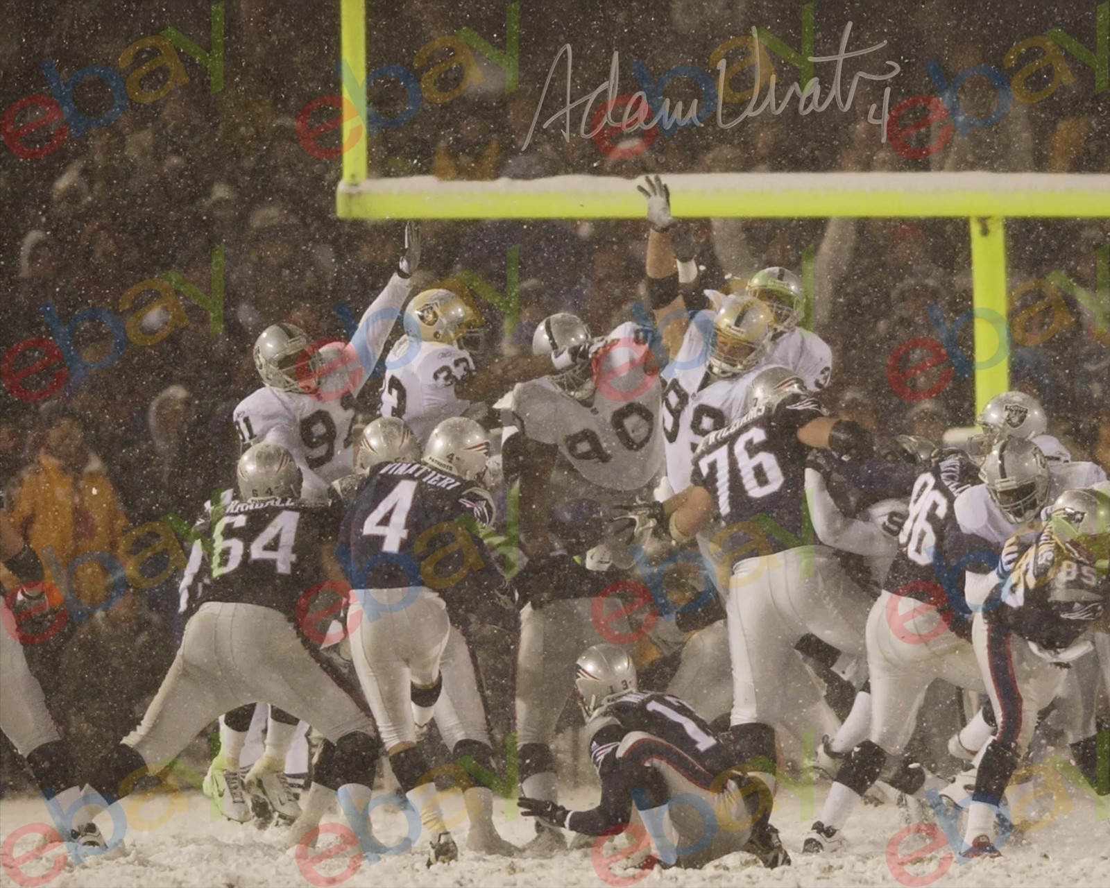 Adam Vinatieri - REPRINT auto signed 8x10 Photo New England Patriots 2