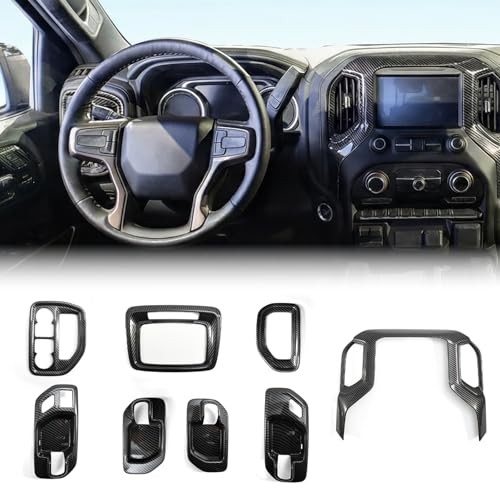  8pcs Interior Trim Kit Compatible with Silverado&GMC Sierra 1500 2500 3500 