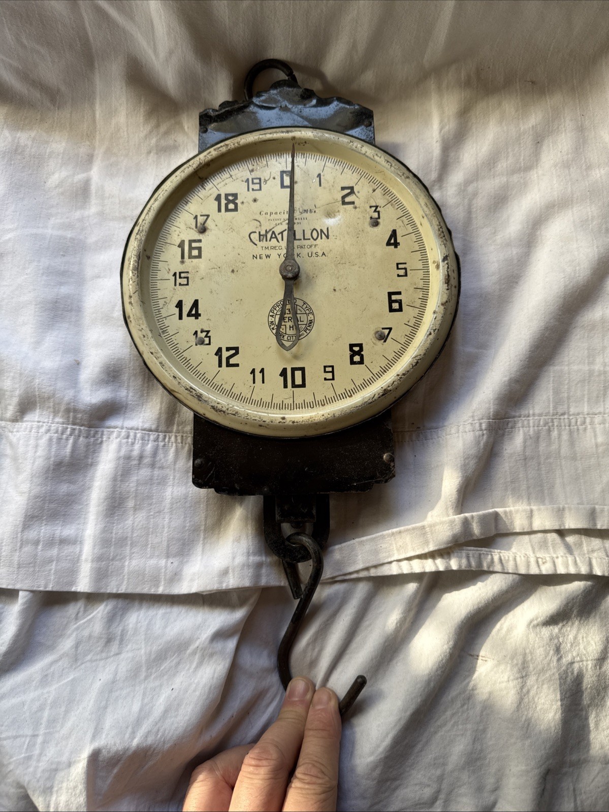 vintage chatillon hanging scale