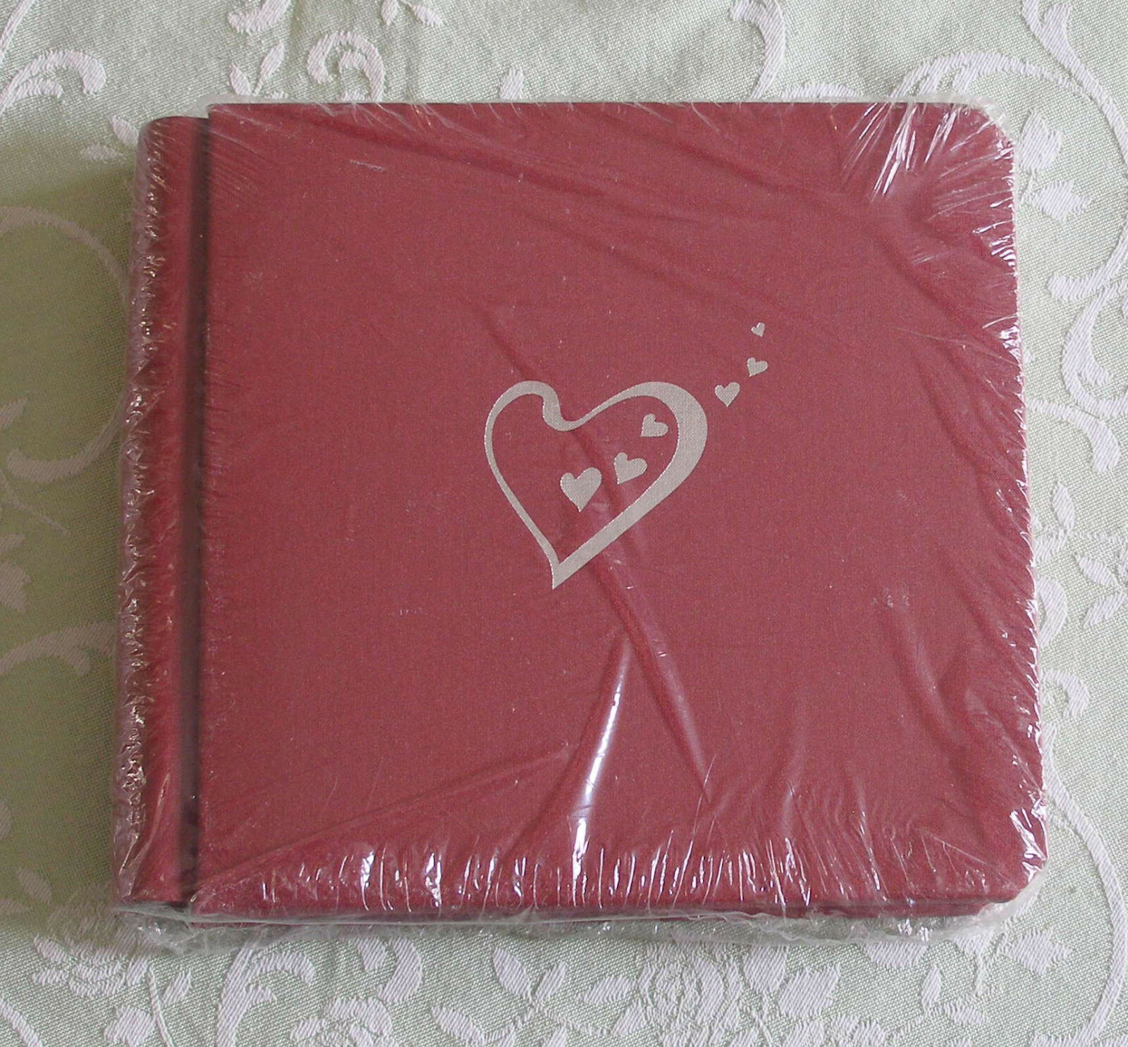 Creative Memories 7x7 Red Scrapbook Album with Silver Hearts