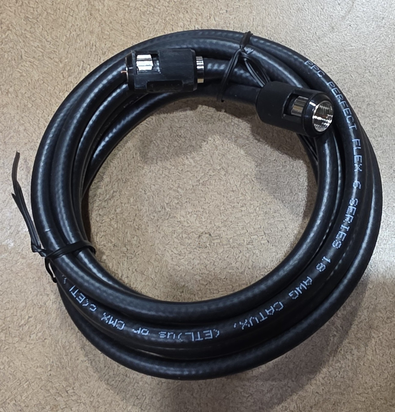 Coaxial Cable Xfinity PPC Perfect Flex 6 Series 18 AWG CATVX Black 10ft. New