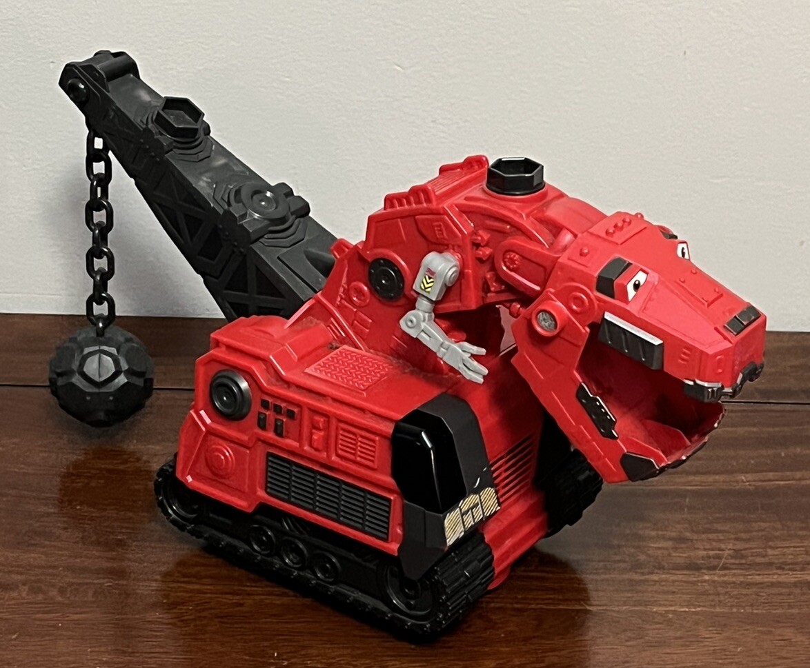 Dinotrux Reptool Control Ty Rux 13" Red RC Wrecking Ball Sound NO Remote