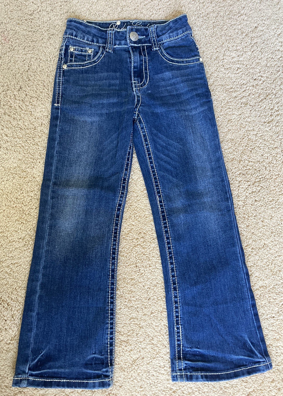 Rodeo Girl By Liz Jeans Girls Size 6 Western Cowgirl Rhinestone Bling EUC