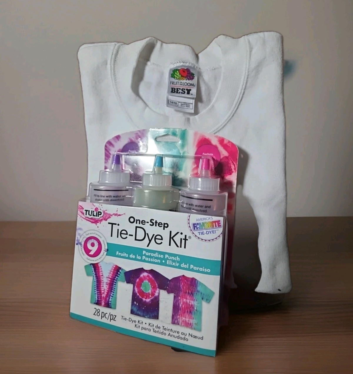 Tulip One Step Tie Dye Kit Paradise Punch Up To 9 Projects & BONUS SHIRT