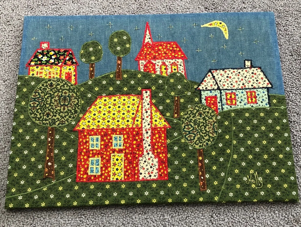 VINTAGE HANDMADE “PATCHWORK” PICTURE-RARE!