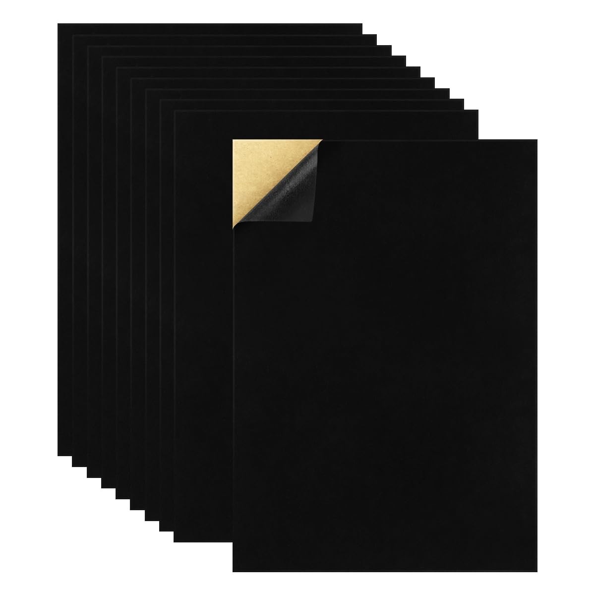 10 PCS Self Adhesive Felt Sheets, 8.3" x 11.8" Velvet Flock Backing Paper Liner