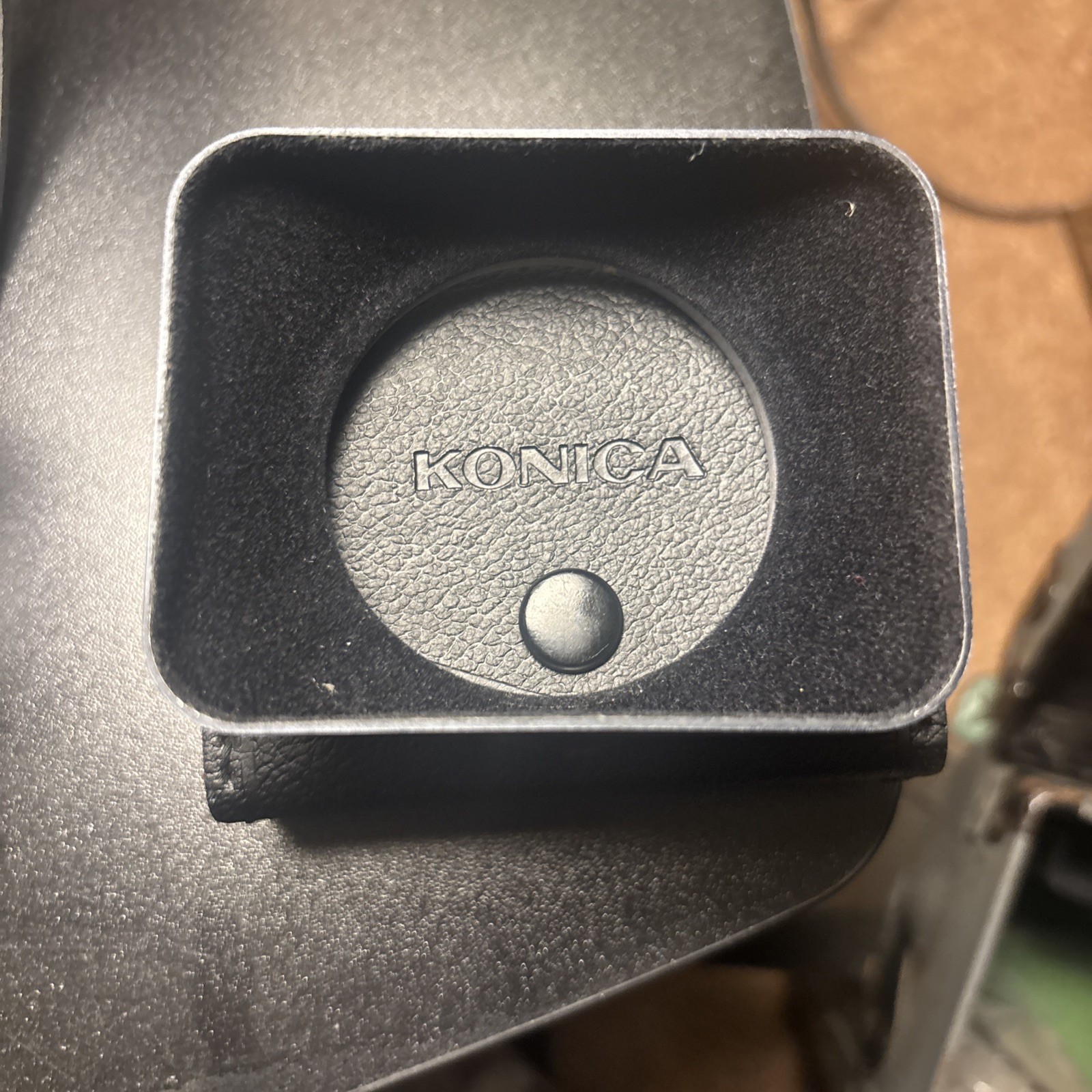 Vintage Konica metal lens shade hood 28mm 24mm AR Hexanon Lens 