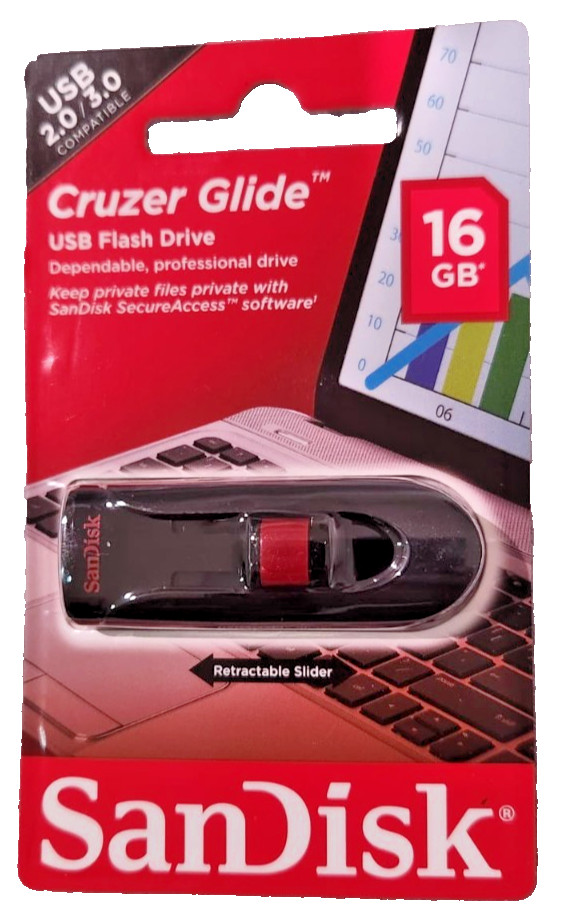 SanDisk Cruzer Glide 16GB USB Flash Drive USB 2 Bootable Windows Install Backup