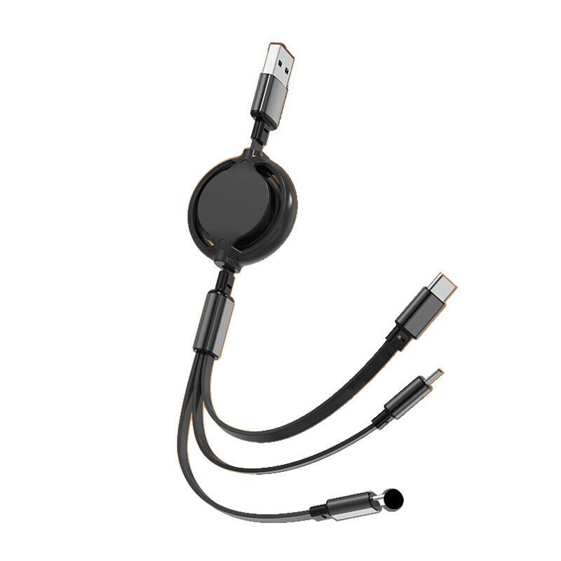 3 in 1 Data Cable Micro Phone Charger Retractable Charge Cable Multi USB Type C